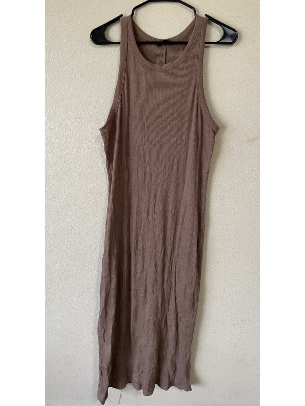 Ambiance Tank Dress 2x Solid Brown Plus Size